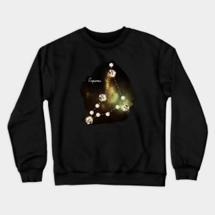 Capricorn Constellation in Smoky Quartz - Star Signs and Birth Stones Crewneck Sweatshirt